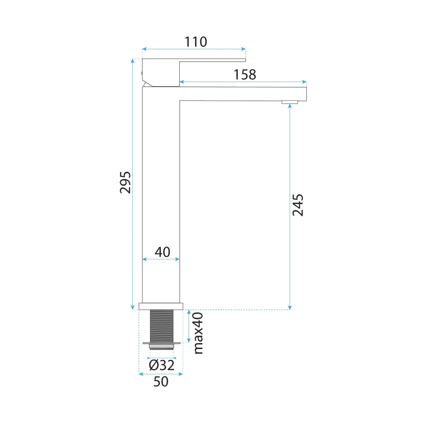 REA-B0977 - Tvättställsblandare ARLO 30 cm borstad guldfinish