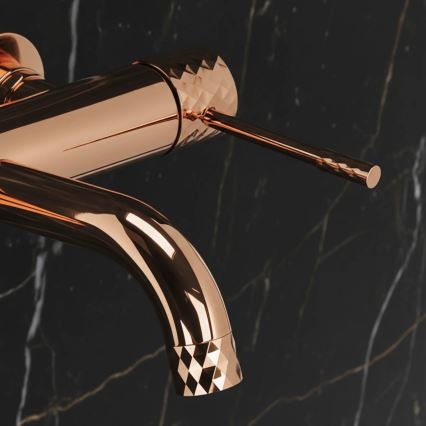 REA-B0980 - Badkarsset LUNGO DIAMOND i borstad koppar