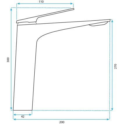 REA-B1127 - Tvättställsblandare AVALON 30 cm, guld