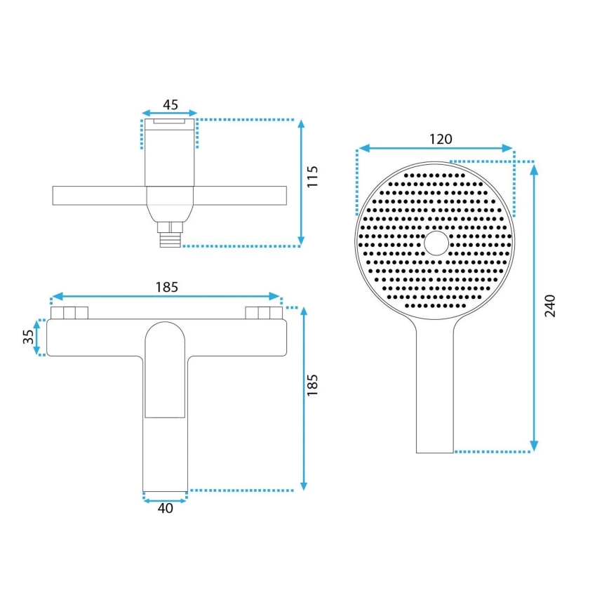 REA-B1128 - Badkarsset AVALON svart