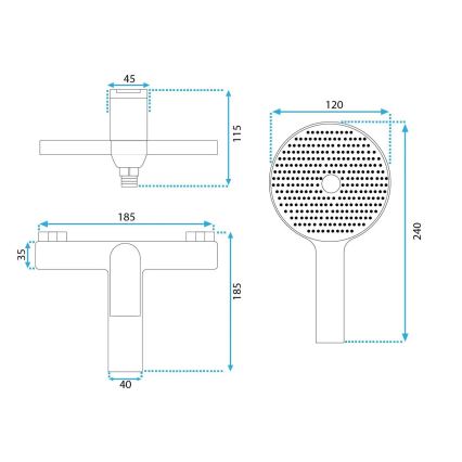 REA-B1156 - AVALON badkarsset, blankkrom