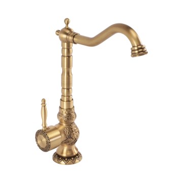 REA-B2500 - Tvättställsblandare VENICE RETRO 32 cm borstad guld