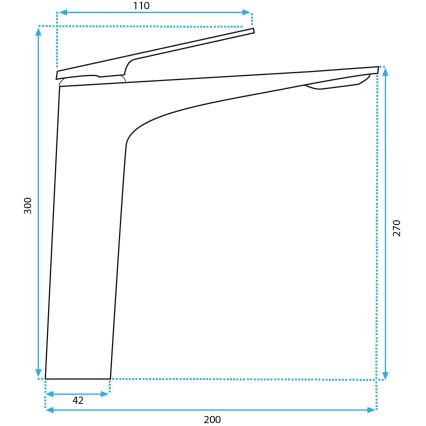 REA-B2704 - Tvättställsblandare AVALON 30 cm, titanfinish