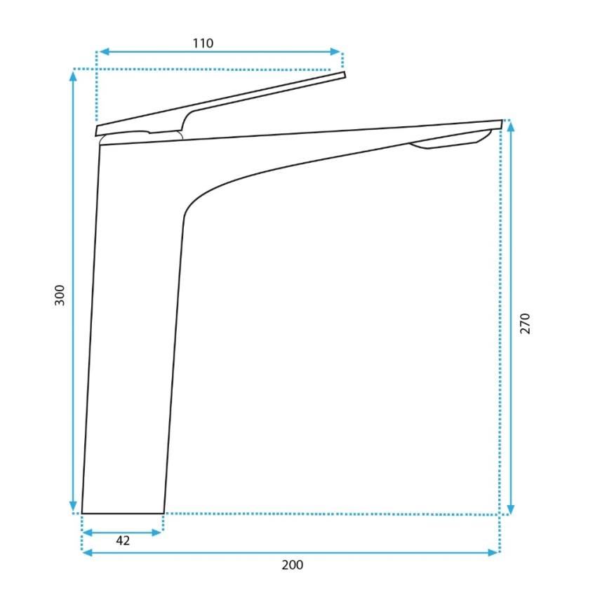 REA-B2705 - Tvättställsblandare AVALON 30 cm, borstad guld