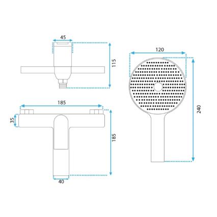 REA-B2707 - Badkarsset AVALON i borstad guldfinish