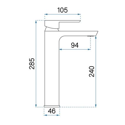 REA-B3006 - Tvättställsblandare ARGUS 28,5 cm i borstad koppar