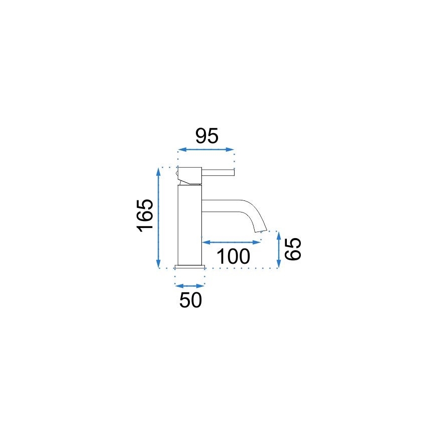 REA-B4101 - Tvättställsblandare LUNGO 16,5 cm, polerad krom