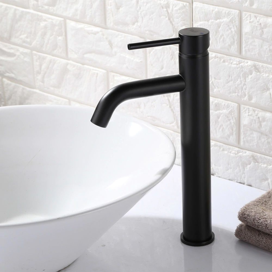 REA-B4103 - Tvättställsblandare LUNGO 28 cm, svart