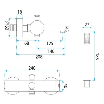 REA-B4523 - PIXEL badkarsset matt svart