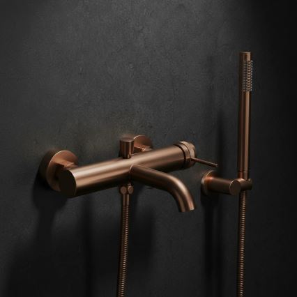 REA-B4567 - Badkarsset LUNGO borstad koppar