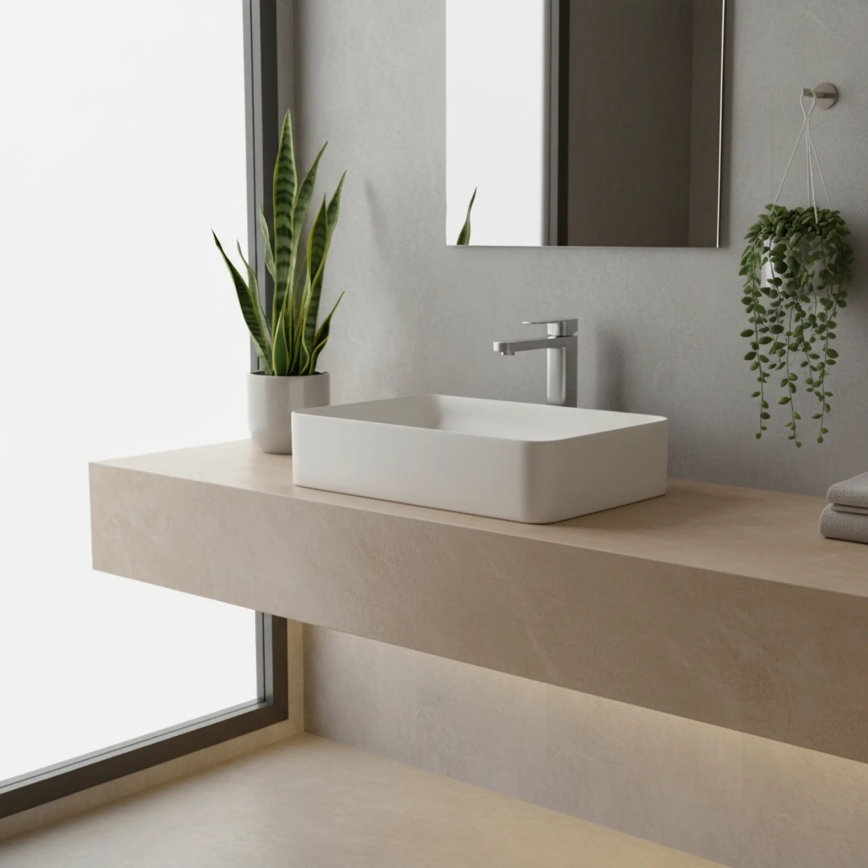 REA-B4588 - Tvättställsblandare ARLO 30 cm nickel