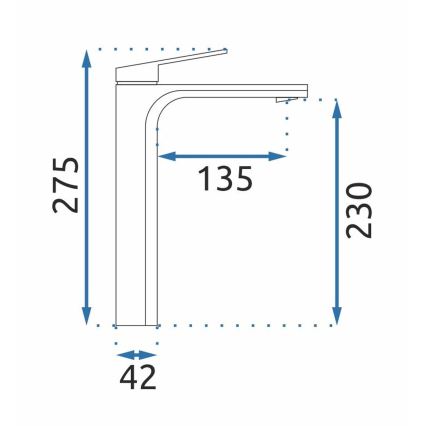 REA-B4895 - Tvättställsblandare MARCO 27,5 cm, borstad guldfinish