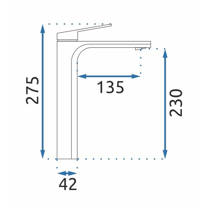 REA-B4896 - Tvättställsblandare MARCO 27,5 cm svart