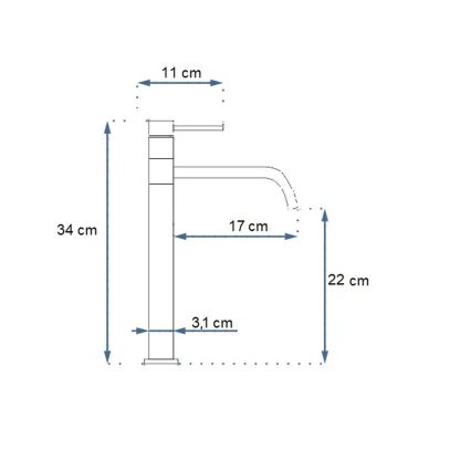 REA-B5002 - Tvättställsblandare LUGANO 34 cm, guld