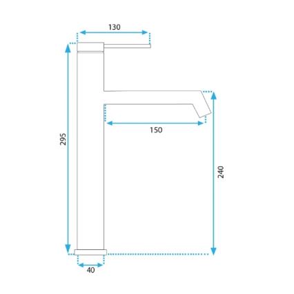 REA-B5320 - Tvättställsblandare FOSS 29,5 cm matt svart