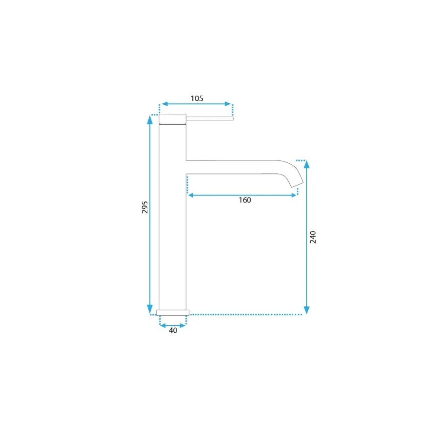 REA-B5325 - Tvättställsblandare CLIF 29,5 cm matt svart