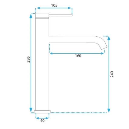 REA-B5329 - Tvättställsblandare CLIF 29,5 cm borstad guldfinish