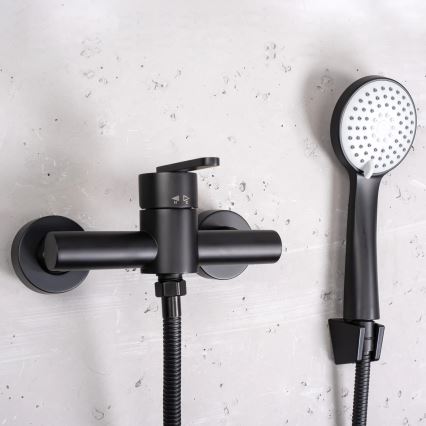REA-B5500 - Duschset med blandare ONTARIO svart