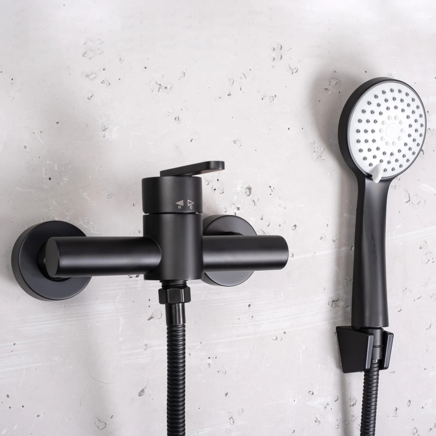 REA-B5500 - Duschset med blandare ONTARIO svart