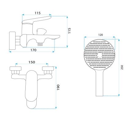 REA-B5942 - Badsats MARCO i borstat guld
