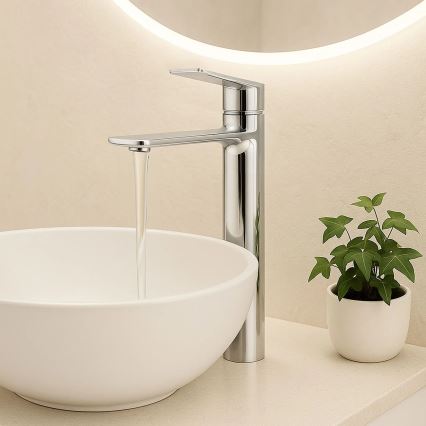 REA-B6203 - Tvättställsblandare STORM 29,5 cm, blank krom