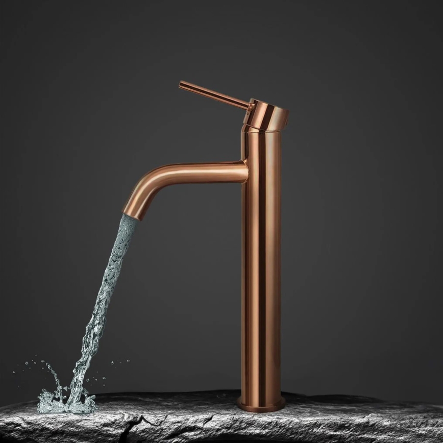 REA-B6321 - Tvättställsblandare LUNGO 28 cm roséguld