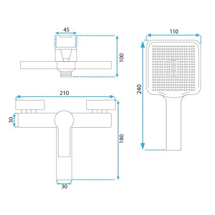 REA-B6414 - Badkarsblandare ARGUS i borstad guld