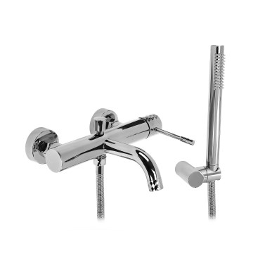 REA-B6447 - Badkarsset LUNGO DIAMOND i blank krom