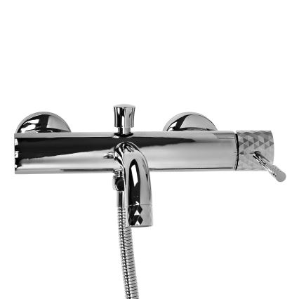 REA-B6447 - Badkarsset LUNGO DIAMOND i blank krom