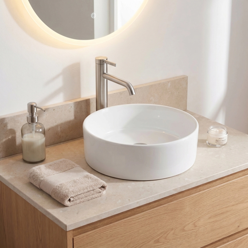 REA-B6538 - Tvättställsblandare RIVO 28 cm, nickelutförande
