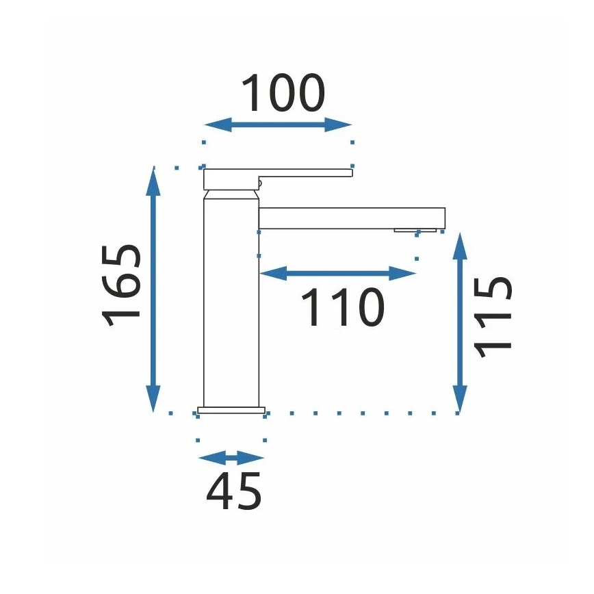 REA-B6555 - Tvättställsblandare VERSO 16,5 cm borstad guldfinish