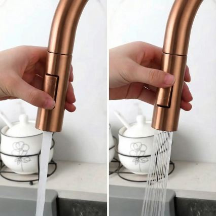 REA-B7436 - Köksblandare med utdragbar handdusch och inbyggt filter ECO FRESH 37,5 cm koppar