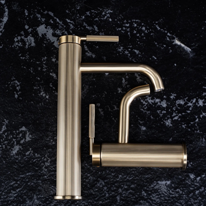 REA-B7802 - Tvättställsblandare ARGON 29,5 cm borstad guldfinish
