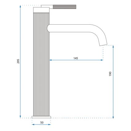 REA-B7802 - Tvättställsblandare ARGON 29,5 cm borstad guldfinish