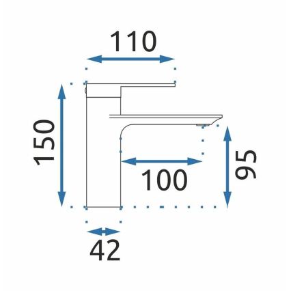 REA-B7960 - Tvättställsblandare STORM 15 cm, borstad guldfinish