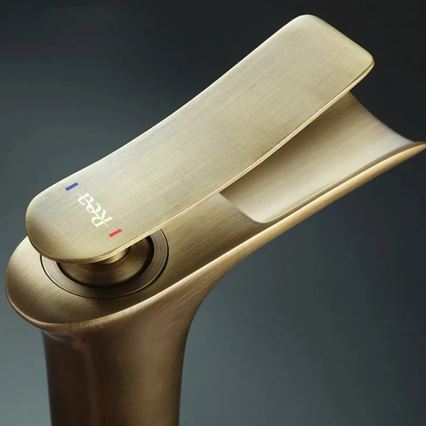 REA-B8120 - Tvättställsblandare LAGUNA 30 cm borstad guld