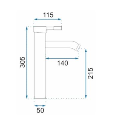 REA-B8665 - Tvättställsblandare GRAF 30,5 cm svart