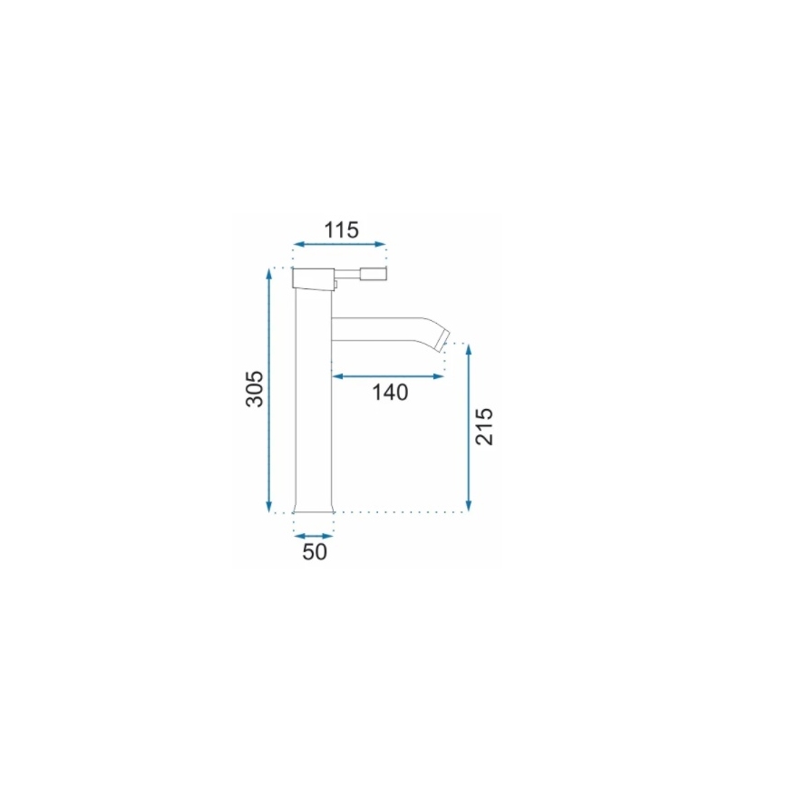 REA-B8665 - Tvättställsblandare GRAF 30,5 cm svart