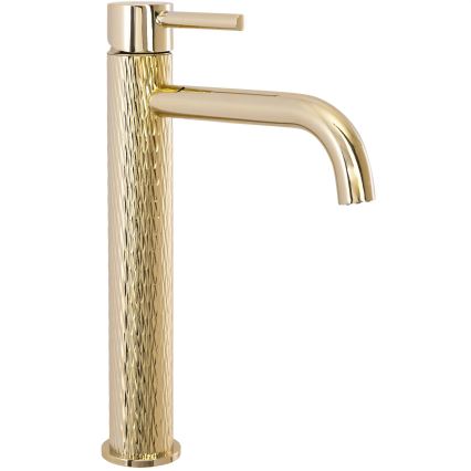 REA-B8821 - Tvättställsblandare LUNGO ART 28 cm, guld