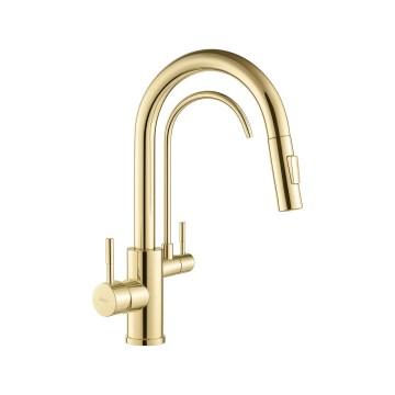 REA-B8989 - Köksblandare med utdragbar dusch och inbyggd filtrering ECO FRESH 37,5 cm guld