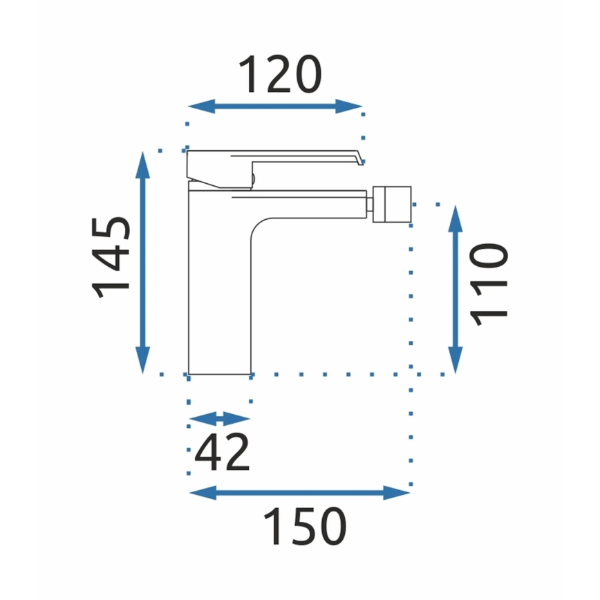 REA-B9965 - Bidetblandare HASS 14,5 cm matt svart