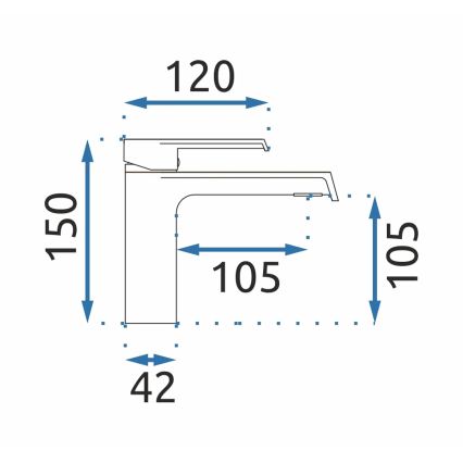 REA-B9969 - Tvättställsblandare HASS 15 cm, borstad guldfinish