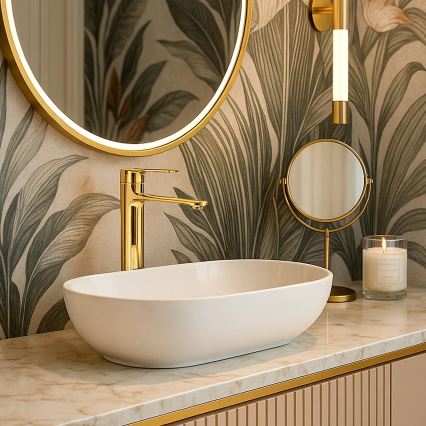 REA-B9983 - Tvättställsblandare STORM 29,5 cm, guld