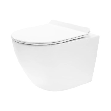 REA-C1400 - Vägghängd WC med sits CARTER RIMLESS keramik/vit