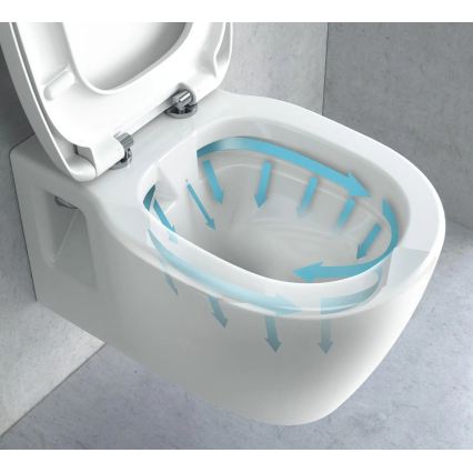 REA-C1400 - Vägghängd WC med sits CARTER RIMLESS keramik/vit