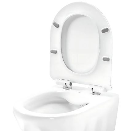 REA-C1652 - Vägghängd WC med sits GUSTAVO RIMLESS keramik/vit