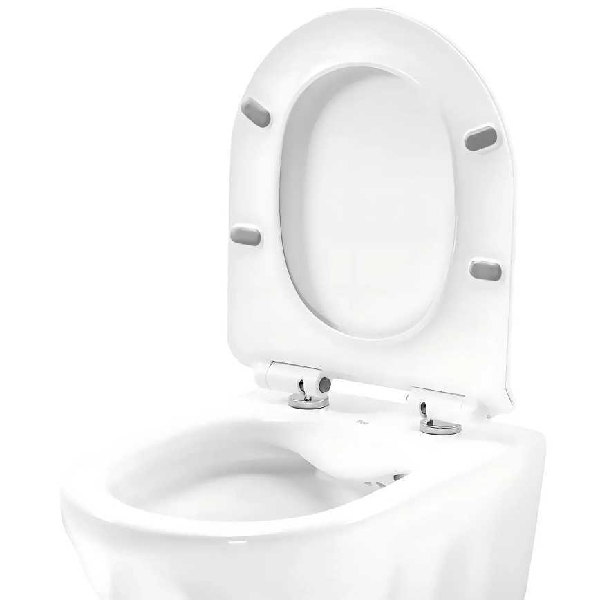 REA-C1652 - Vägghängd WC med sits GUSTAVO RIMLESS keramik/vit