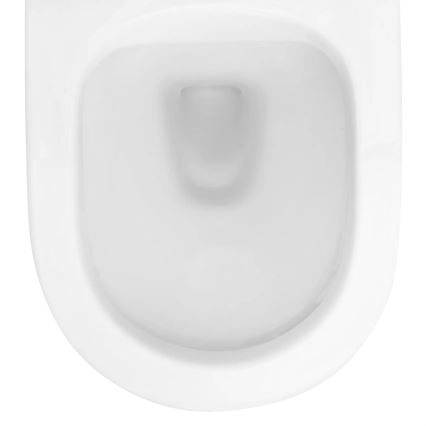 REA-C2760 - Vägghängd toalett med sits CARLO FLAT MINI RIMLESS keramik/blank vit