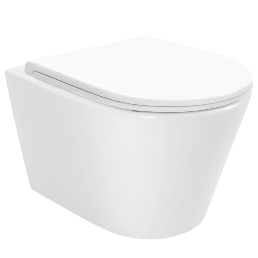 REA-C6800 - Vägghängd WC med sits TITO TORNADO RIMLESS keramik/vit