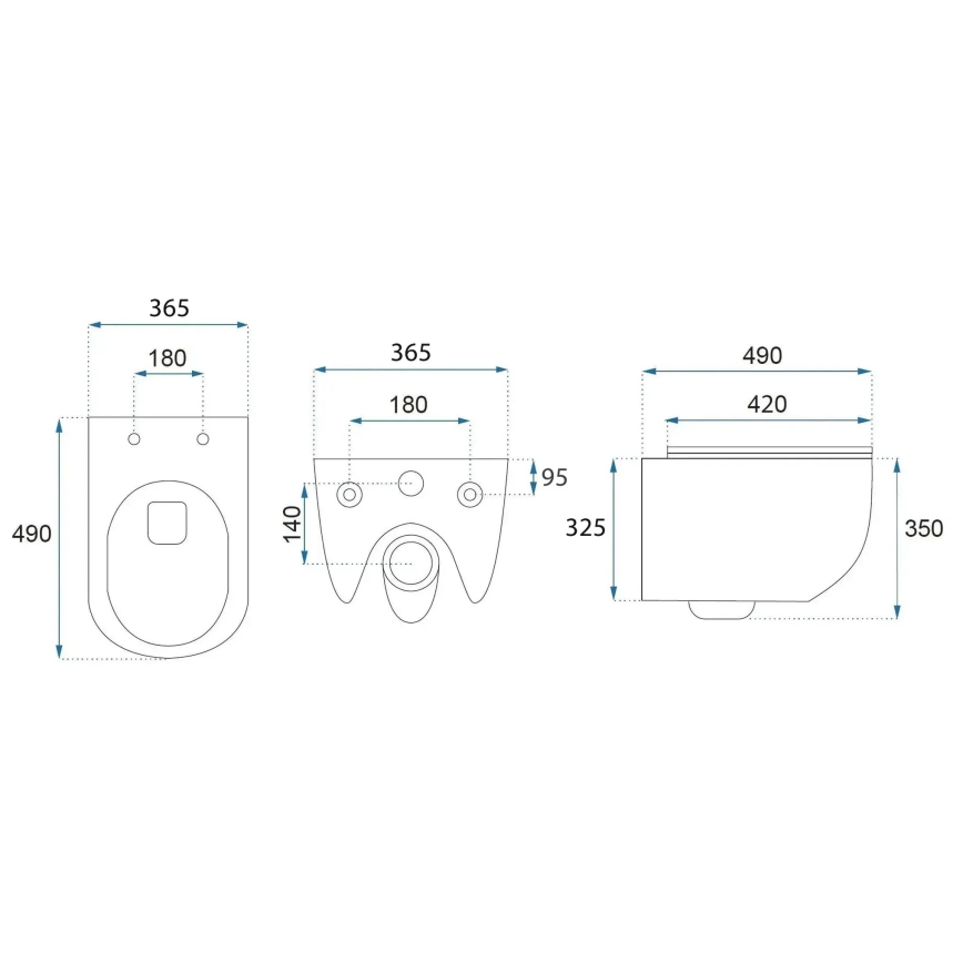 REA-C6806 - Vägghängd WC med sits CARLO MINI TORNADO RIMLESS keramik/vit/guld